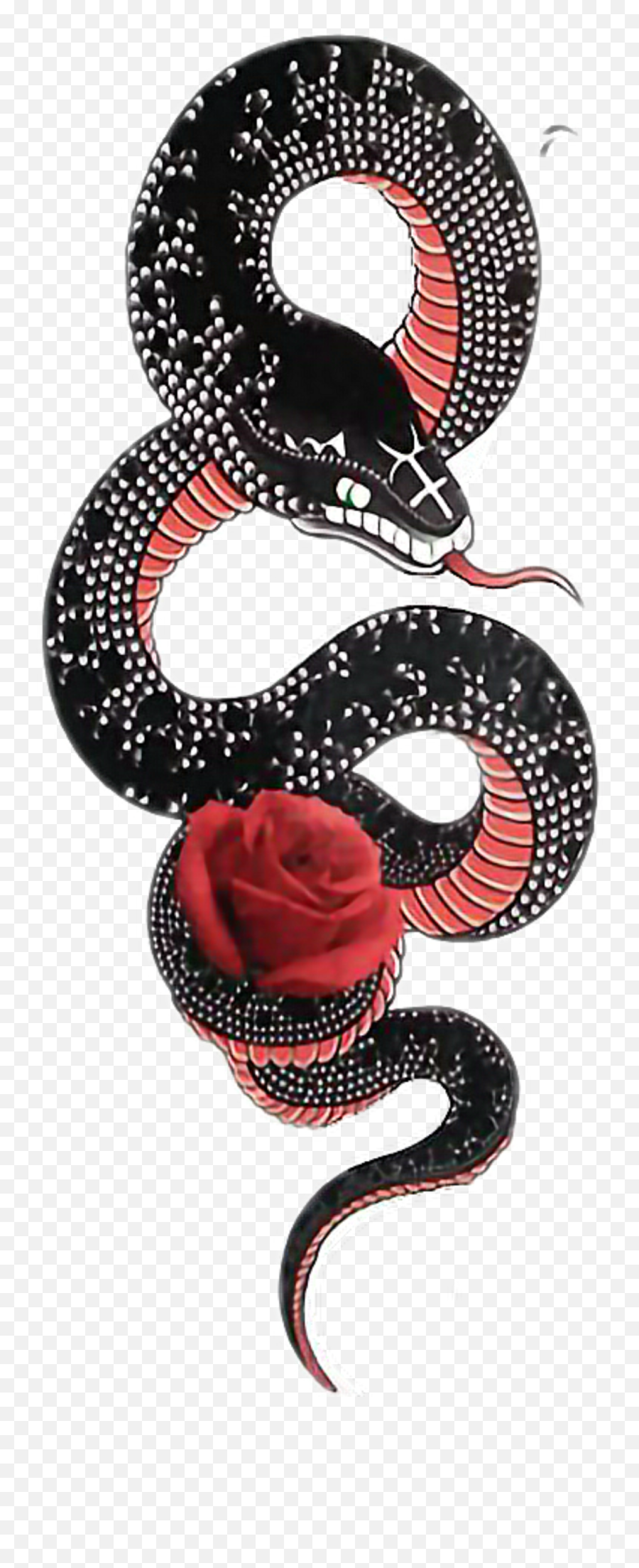 Snake Bad Creepy Blood Dark Black Sticker By Glowenz - Dessin Serpent Japonais Facile Emoji,Devil Emoji Tattoo