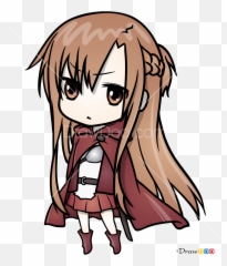 How To Draw Asuna Chibi Sword Art Online - Asuna Drawing Easy Emoji,Asuna Emoji