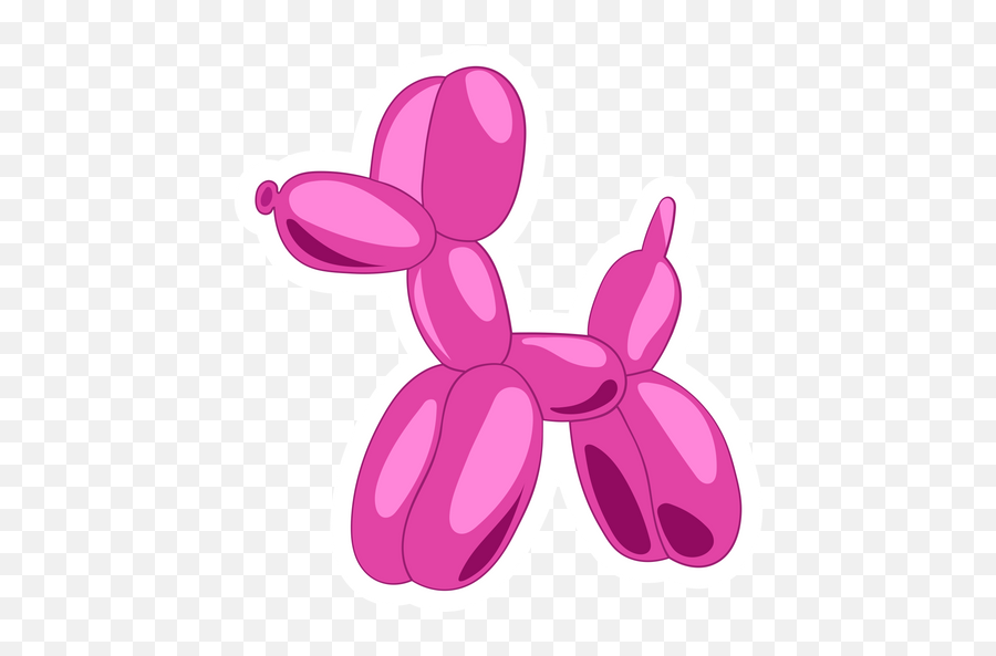 Pink Balloon Dog Sticker - Sticker Mania Emoji,Dog Kiss Emoji