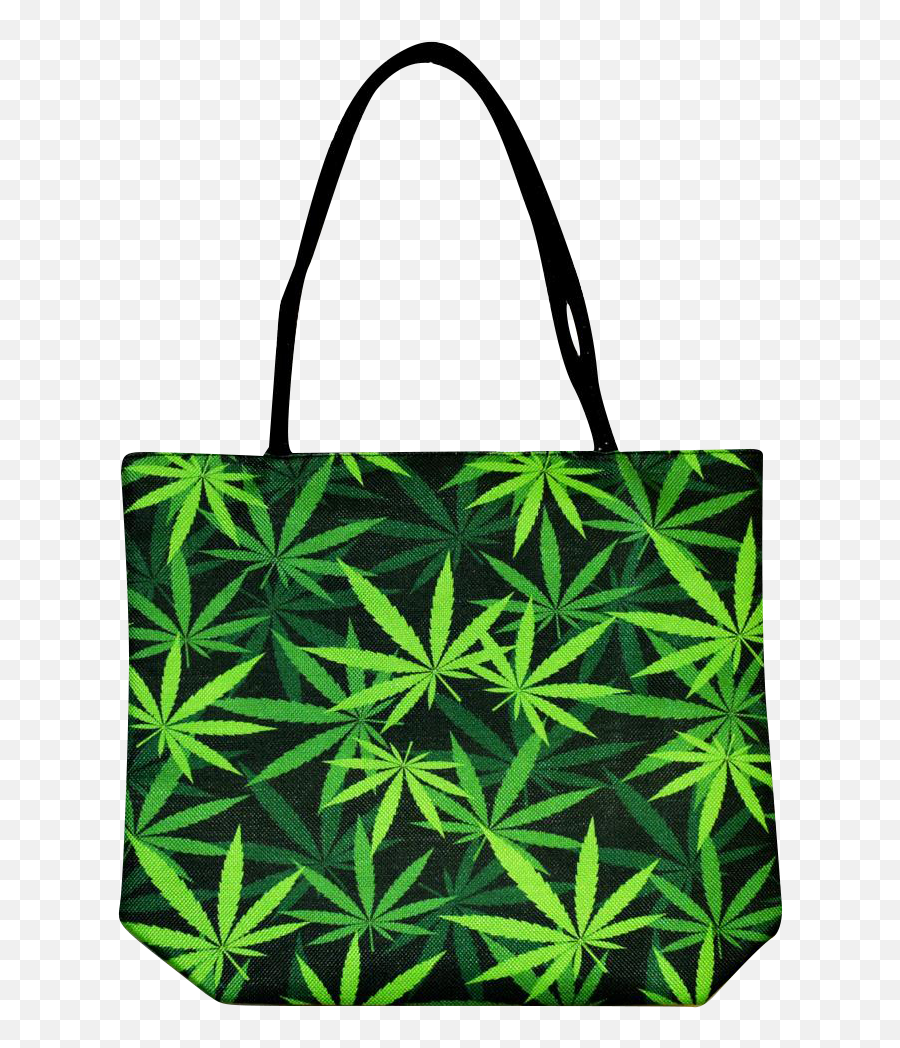 Hemp Leaves Jute Rope Handled Tote Bag - Backgrounds Marihuana Emoji,Emoji Tote Bag