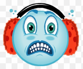 Winter Emojis - Clipart Smiley Cold,Stone Face Emoji