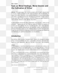 Pdf Kant On Moral Feelings Moral Desires And The - Document Emoji,Showing The Right Amount Of Emotion When Acting