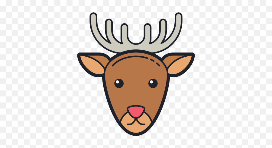Reindeer Free Icon Of Merry Holidays - Png Emoji,Rudolph Reindeer Emoticon For Twitter