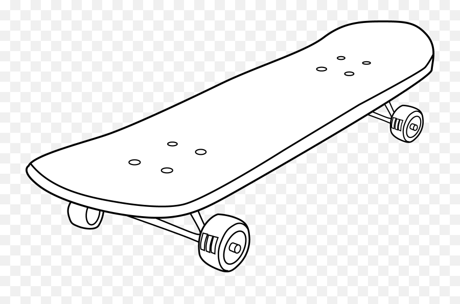 Skateboard Clipart 2 - Skateboard Pictures To Color Emoji,Skateboard Emoji