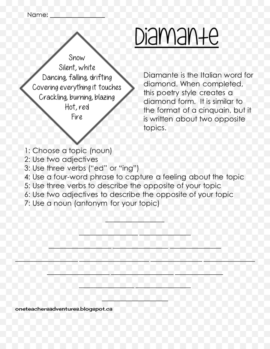 Diamante Worksheets - Diamante Poem Opposite Nouns Emoji,Poems About Feelings And Emotions
