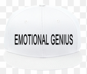 Emotional Genius White Snap Back Flat Bill Hat - Renapred Emoji,Geniuses And Emotions