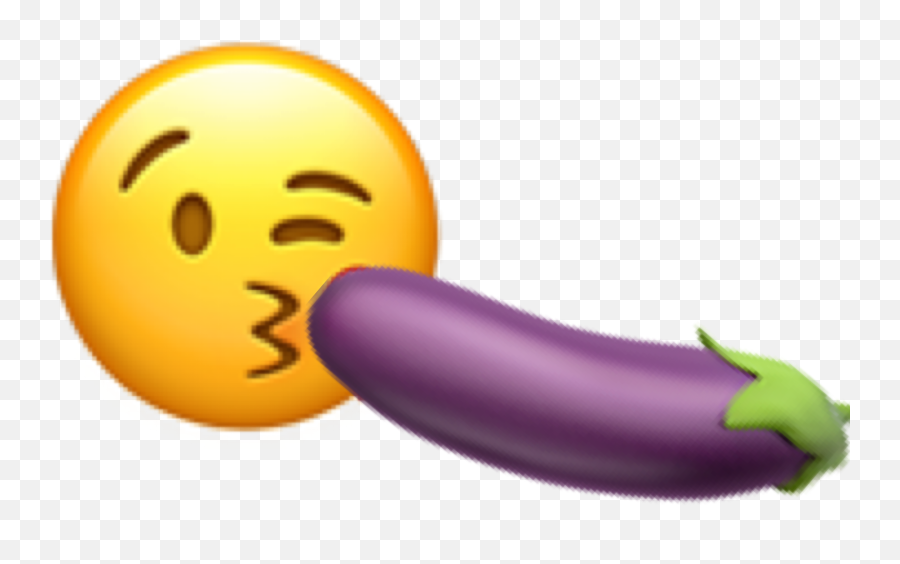 Emoji Custom Kissing Eggplant Sticker - Kiss Eggplant Emoji,Egg Plant Emoji