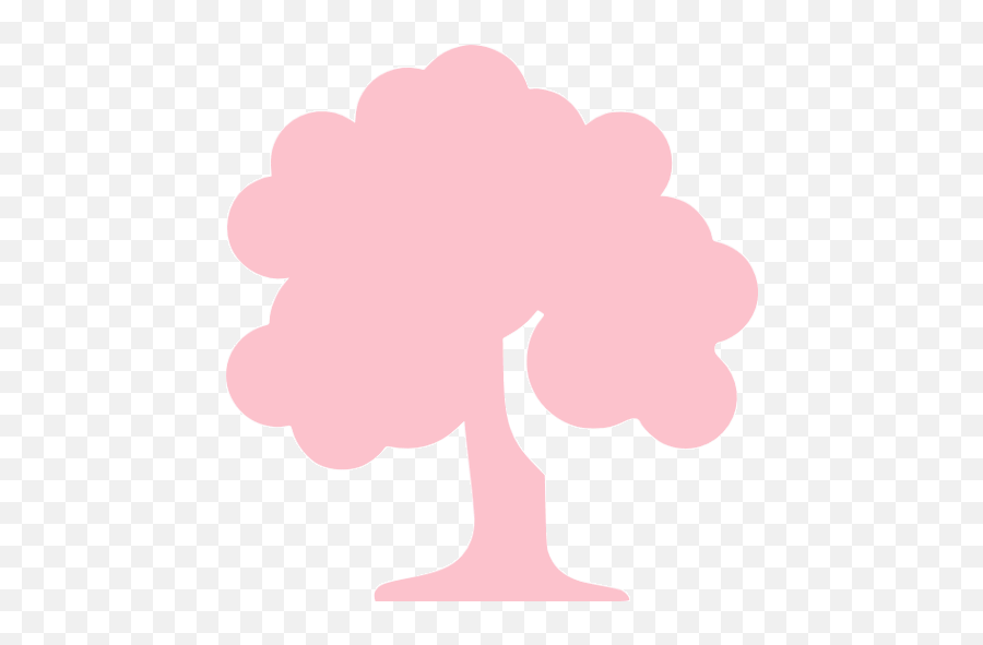 Pink Deciduous Tree Icon - Pink Tree Icon Emoji,Facebook Deciduous Tree Emoticon