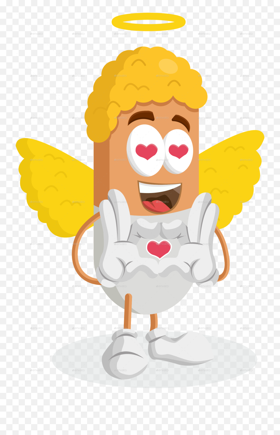 Angel Mascot By Artsawomateng Graphicriver - Flat Design Emoji,Mascot Mariah Emotions