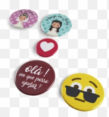 Button Badges - Happy Emoji,Heavy Metal Emoticon