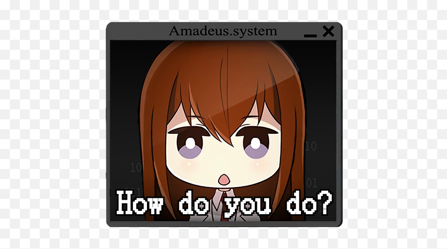 Amadeus - Makise Kurisu Amadeus Steins Gate Emoji,Steins Gate 0 Rine Emoticons