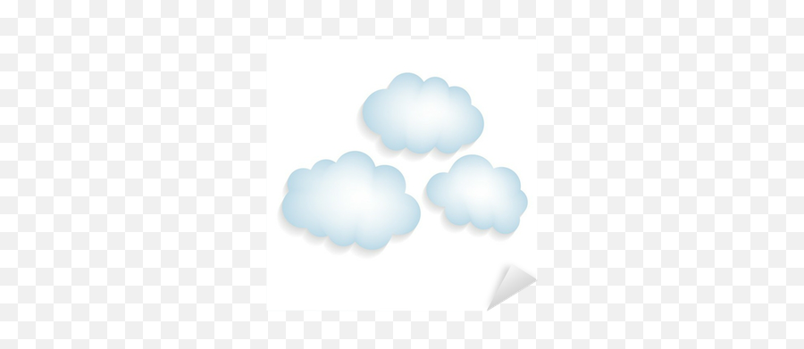 Illustration Of Clouds Isolated On White Background Sticker Emoji,? Emoji White Background