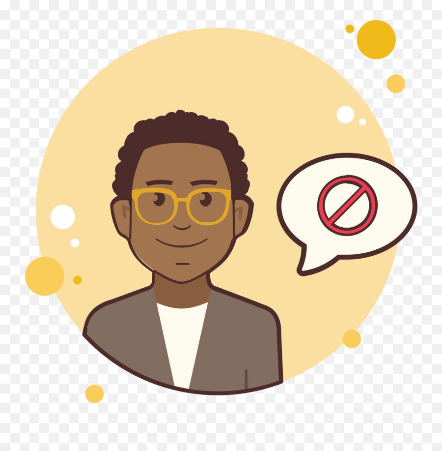 Man In Yellow Glasses Stop Sign Icon - Man Clipart Full Emoji,Old Man With Glasses Emoji