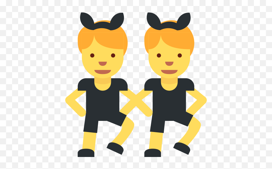 Men With Bunny Ears Partying Emoji,Bunny Emoji