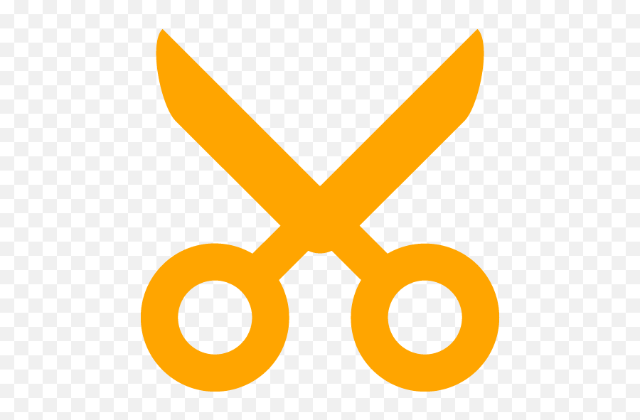 Orange Scissors 3 Icon - Free Orange Scissors Icons Emoji,Emoticon Skull In Box