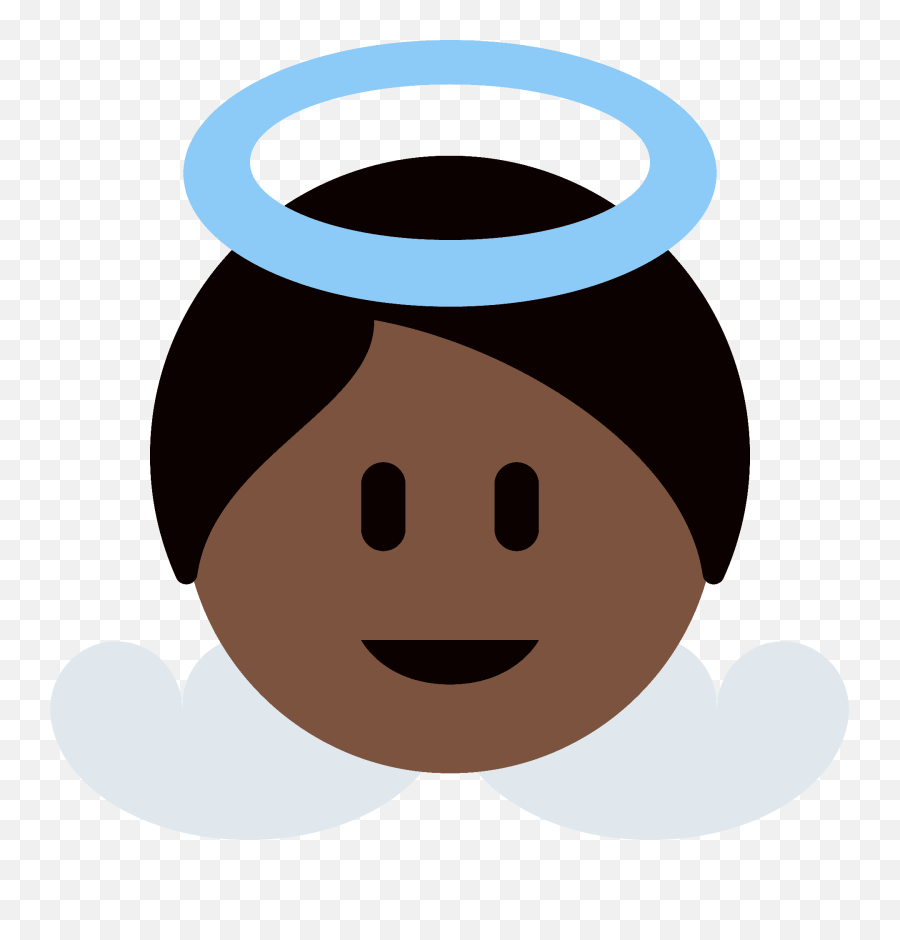 Baby Angel Emoji With Dark Skin Tone - Emoji,Angel Emoji Png