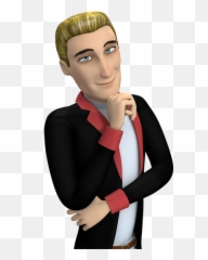 Handsome Charming Blond Man - 3d Animated Characters Png Emoji,Blonde Boy Emoji