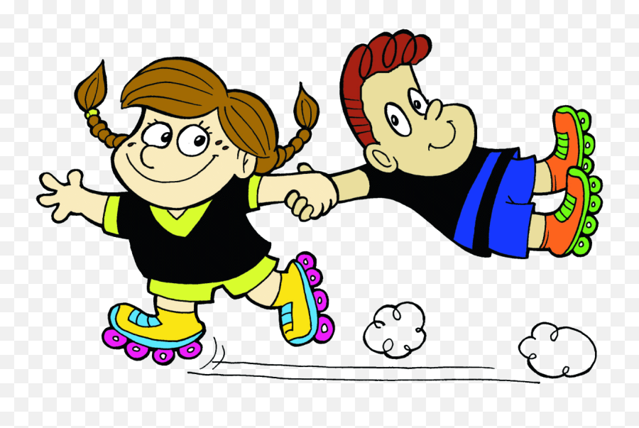 Clipart Family Roller Skating Clipart - Children Roller Skating Clipart Emoji,Roller Skating Emoticon