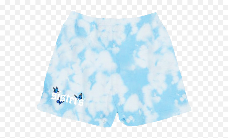 Cloud Butterfly Shorts - Cloud Shorts Emoji,Girls Emoji Shorts