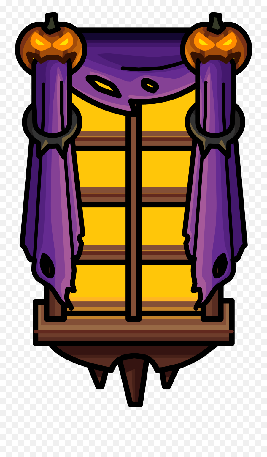 Jack O Lantern Curtains Sprite 002 Clipart - Full Size Fictional Character Emoji,Black Emoji Curtains