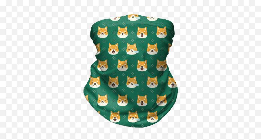 Funny Dog Neck Gaiters Lookhuman - Cat Apparel Emoji,Shibe Emoji