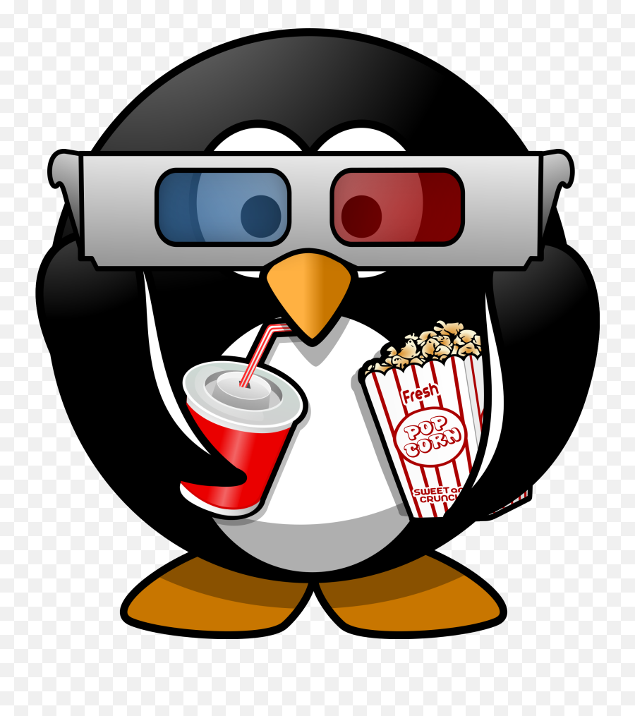 Flightless Birdbeakbird Png Clipart - Royalty Free Svg Png Cinema Clip Art Emoji,Emoticon With Popcorn And Soda Images