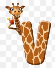 Giraffe Cute Animals Jungle Birds - Alfabeto Da Girafa Gif Emoji,Giraffe Emoji