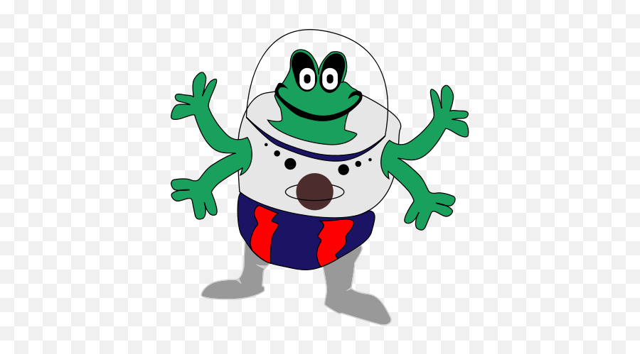 Cartoon Space Alien Frog - Clip Art Library Marcianos De Caricatura Pnj Emoji,Iphonecoloring Single Face Emojis