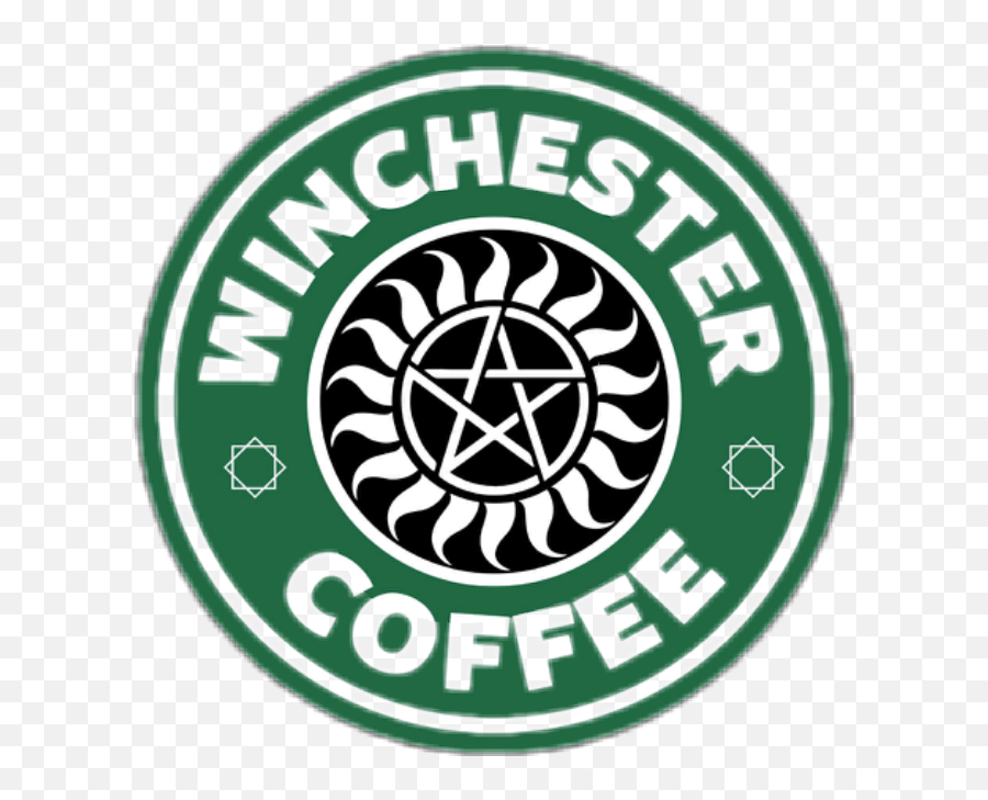 Spn Starbucks Winchester Sticker - Starbucks Emoji,Sam And Dean Winchester Emoji