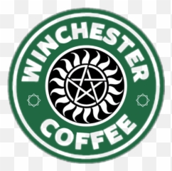Spn Starbucks Winchester Sticker - Starbucks Emoji,Sam And Dean Winchester Emoji