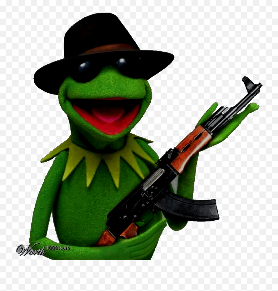 Gangster Kermit The Frog Wallpapers On Wallpaperdog - Kermit The Frog With A Gun Emoji,Kermit Tea Emoji