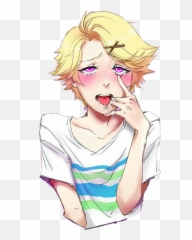 Ahegao Ahegaoface Yoosung Sticker - Anime Boy Ahegao Face Emoji,Ahegao Face Emoji