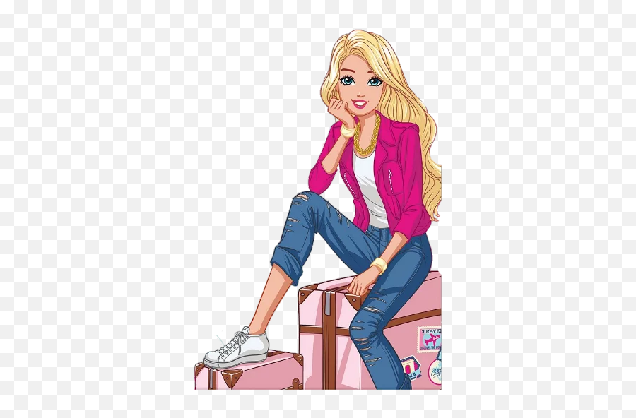 Barbie And Her Friends Stickers - Caderno Da Barbie De 10 Materias Emoji,Desenho Emotions Whatsapp