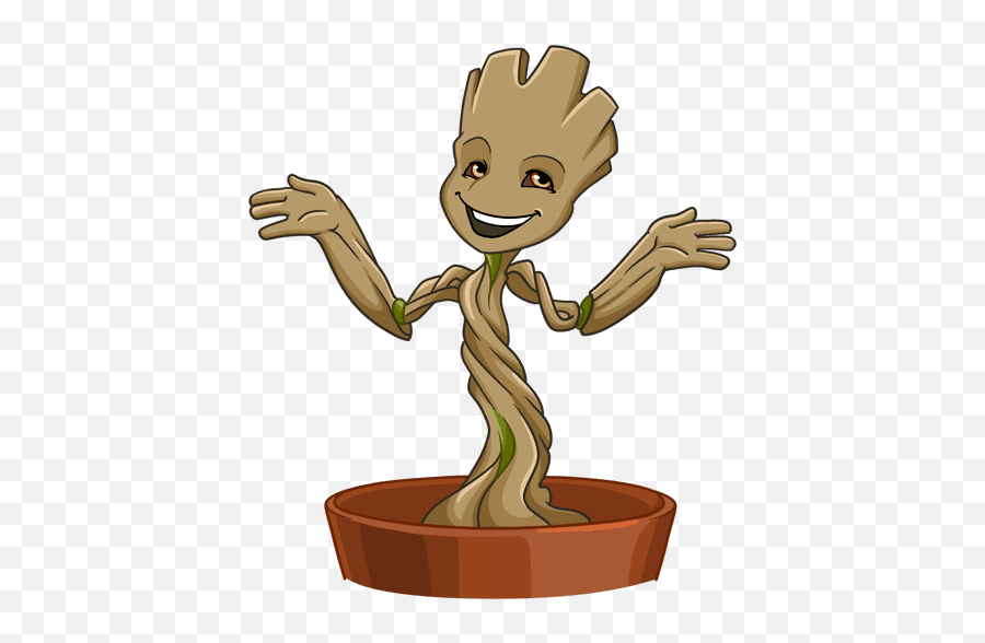 Vk Sticker 21 From Collection Rocket And Groot Download For Emoji,Guardians Of The Galaxy Using Emojis