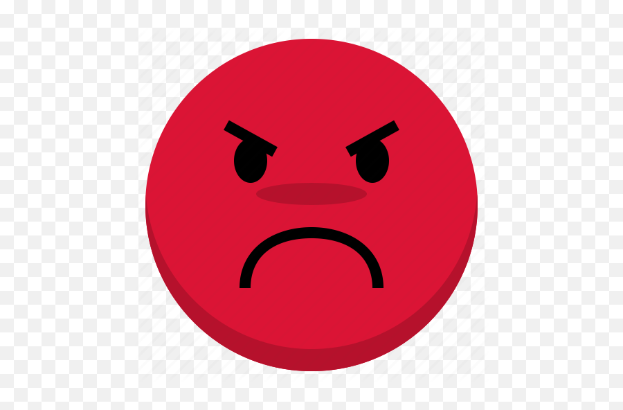 Angry Avatar Emoji Face Red Sad - Sad Red Emoji Faces,Red Face Emoji