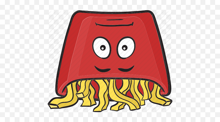 Cartoon Emoji Fast Food French - Happy,Fries Emoji