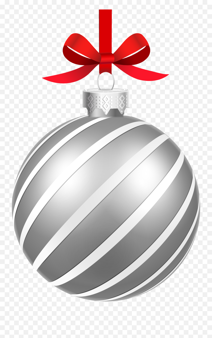 Ornament Clipart Single Ornament Ornament Single Ornament - Silver Christmas Bell Png Emoji,Emoji Christmas Balls