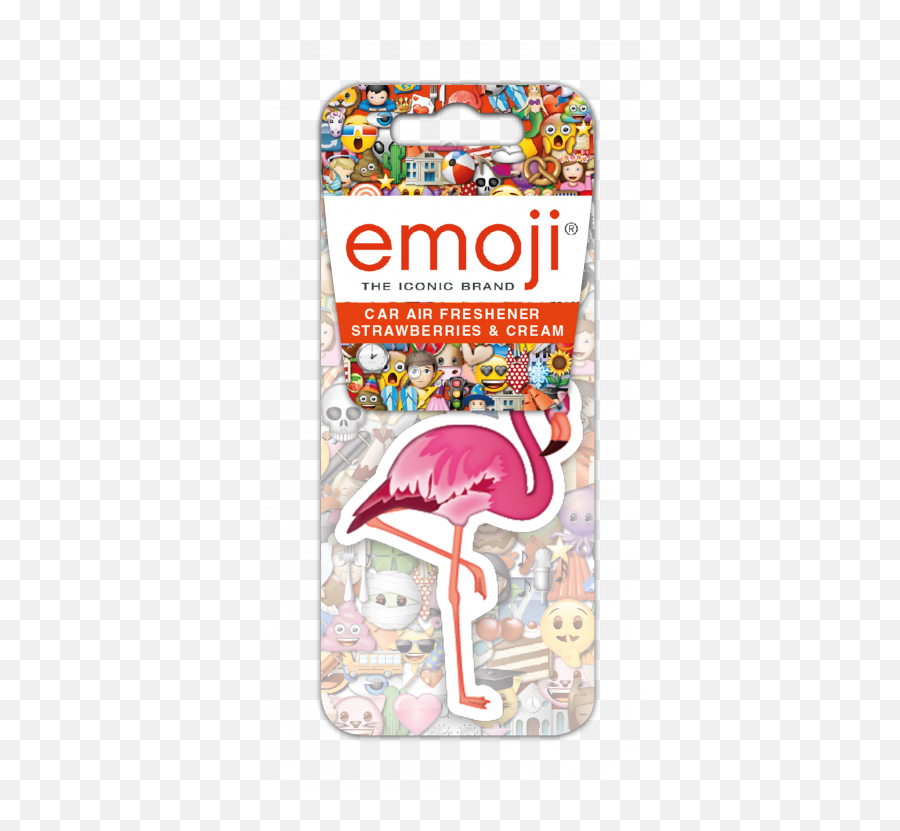 Emoji Carded Air Freshener - For Teen,Flamingo Emoji