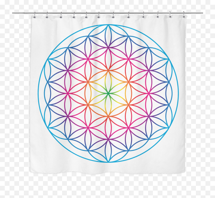Flower Of Life Sacred Geometry Shower - Flower Of Life Symbol Emoji,Crystal Emotion Showet Curtains