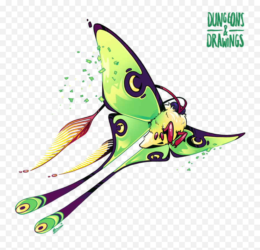 Luna Moth - Drawing Luna Moth Cartoon Emoji,Can Luna Moths Feel Emotions