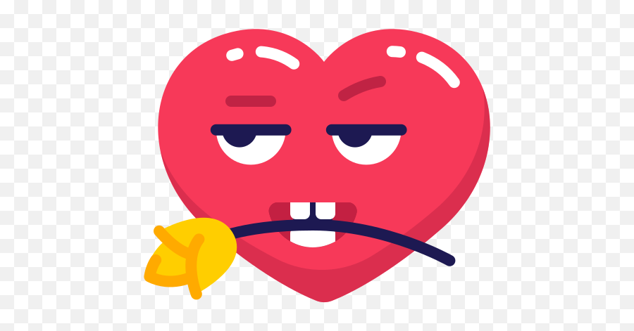 Flower Heart Seduce Emoji Emo Free Icon Of Mrvalentine - Seduce Png,Heart Emoticons