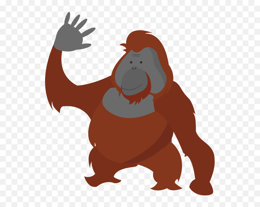 Orangutan Facts - Cartoon Clipart Full Size Clipart Orangutan Clipart Png Emoji,Manatee Emoji