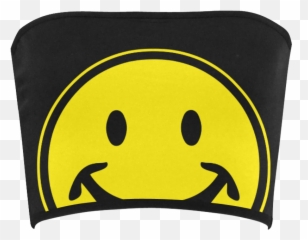 Funny Yellow Smiley For Happy People Bandeau Top Id D373853 - Happy Emoji,Sugar Skull Emoji