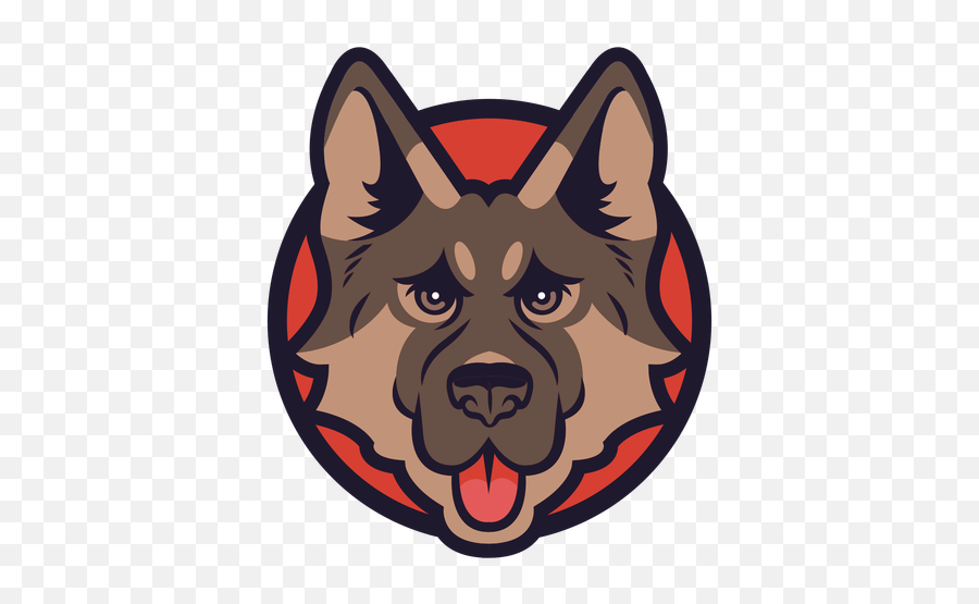 Dog Logo Graphics To Download - Logo De Pastor Aleman Emoji,German Shepherd Dog Barking Emoticon