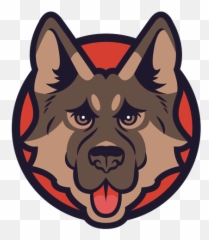 Dog Logo Graphics To Download - Logo De Pastor Aleman Emoji,German Shepherd Dog Barking Emoticon