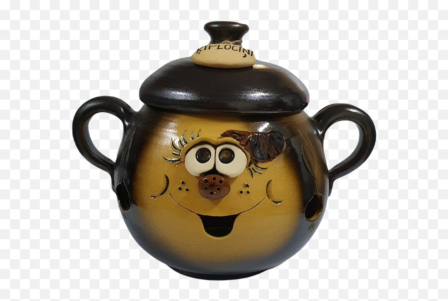 Clay Pot With Eyes Large - Ceramic Pulls Shop Tevveikals Emoji,Sauna Emoticon