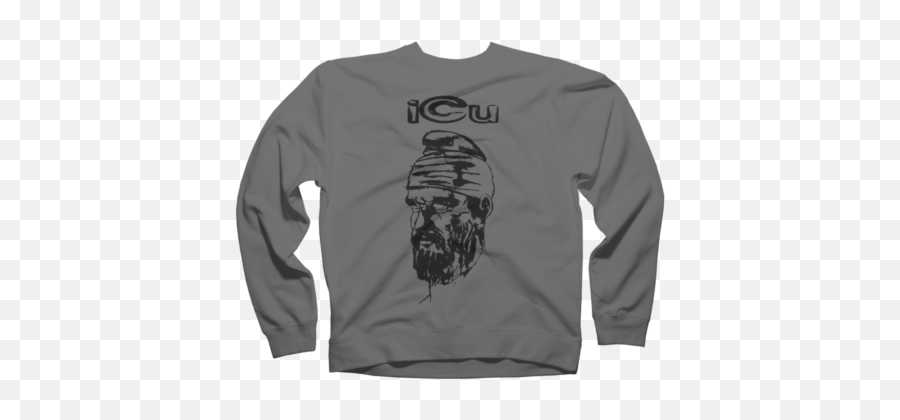 Best Celebrity Crewnecks Design By Humans Emoji,Black Emoticon With Grey Beard