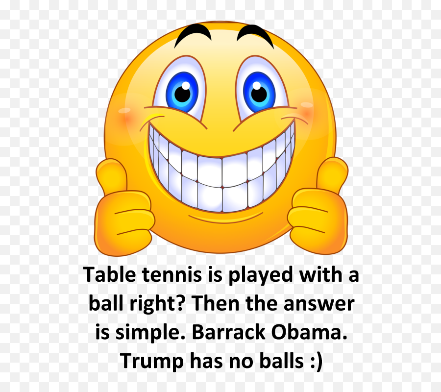 Table Tennis With Obama Or Donald Trump - Smiley Top Emoji,Table Emoticon