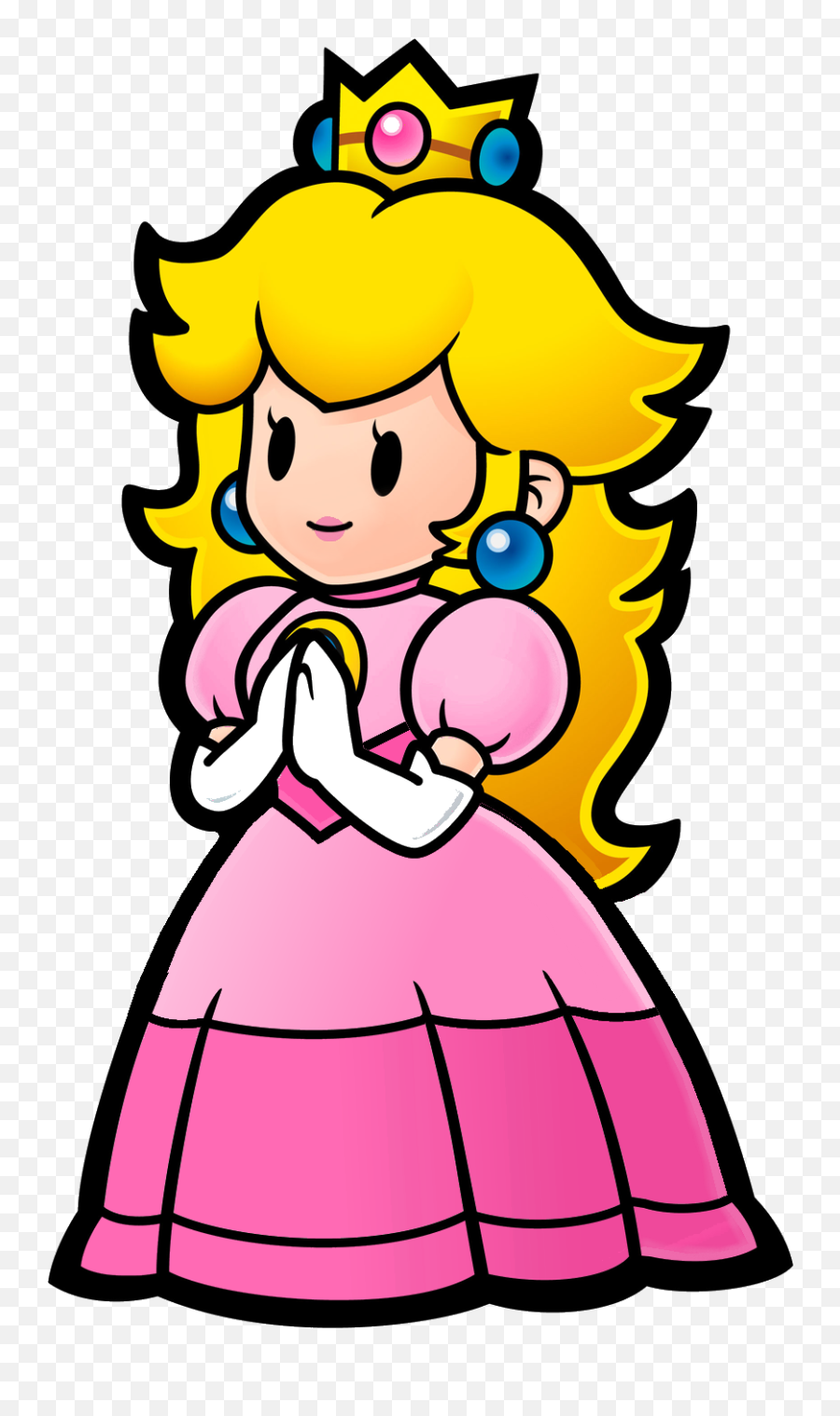 Princess Peach Clipart Vector - Princess Peach Paper Mario Emoji,Peach Emoji