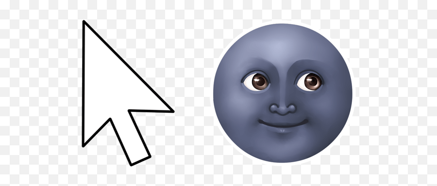 New Moon Face Emoji Windows Cursor - Sweezy Custom Cursors,Face Emoji
